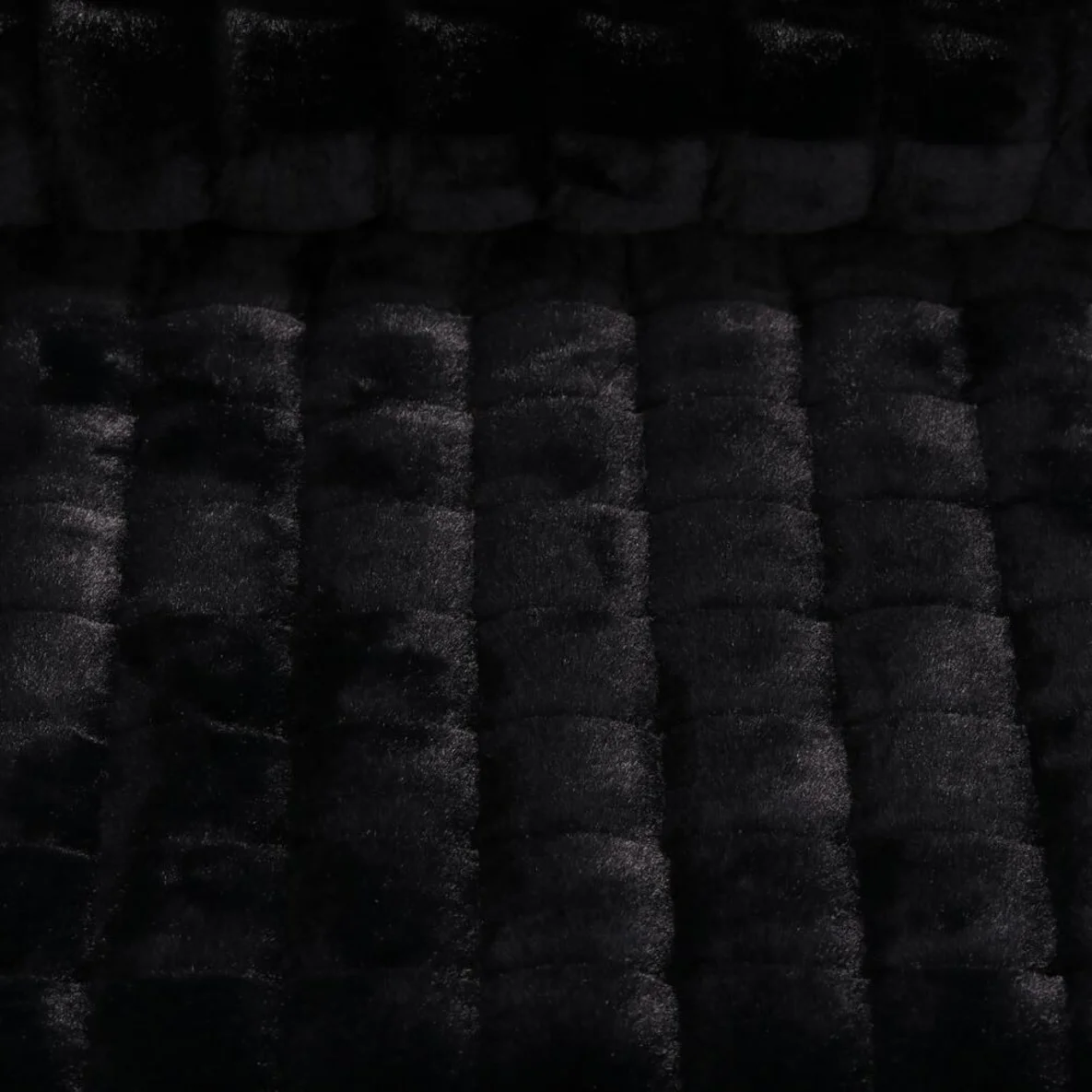 Kunstfell Karo Schwarz