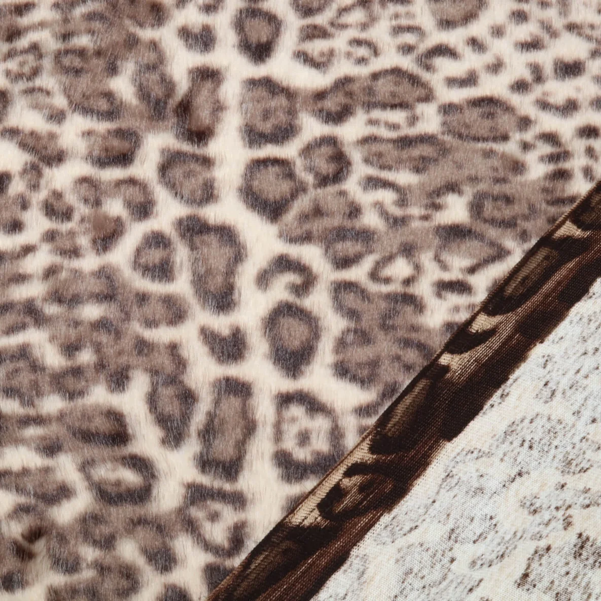 Kunstfell Leo Beige Braun