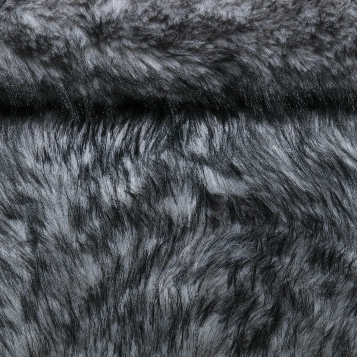 Kunstfell Silber Schwarz Melange