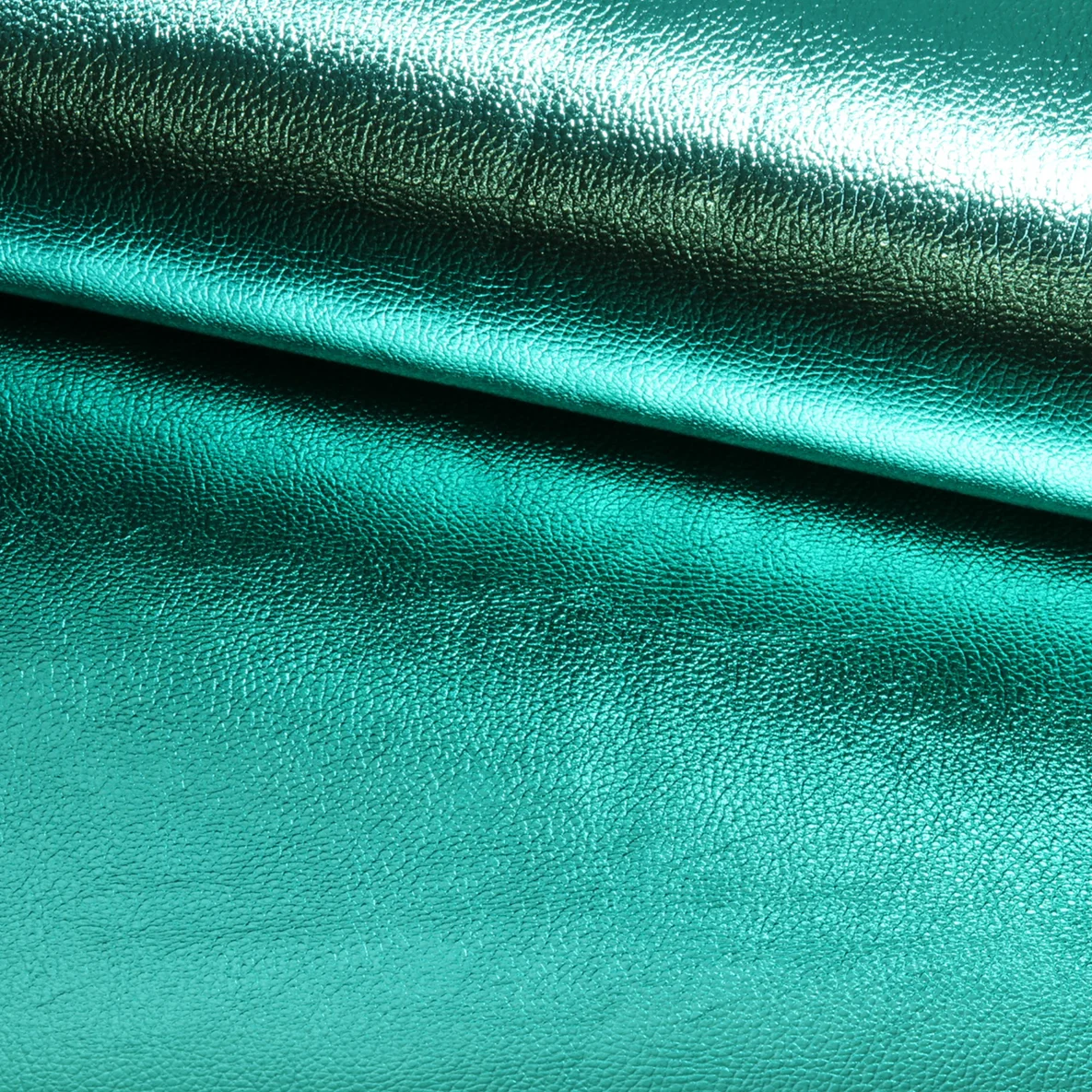 Kunstleder Metallic aqua 