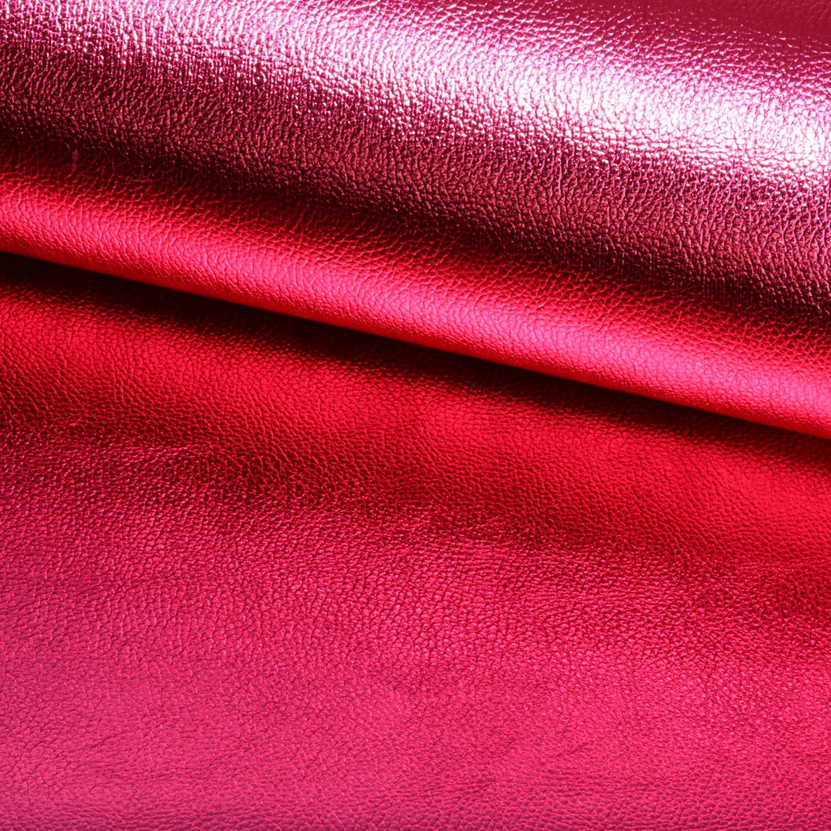 Kunstleder Metallic pink