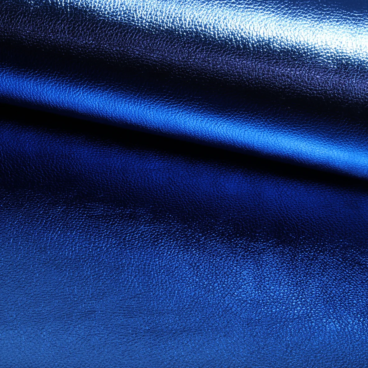 Kunstleder Metallic royalblau