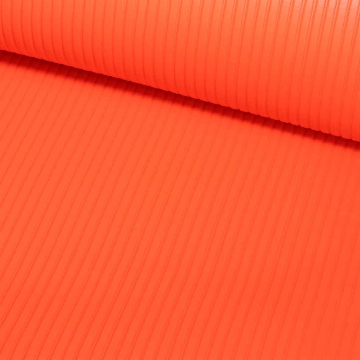 Kunstleder Plissee orange