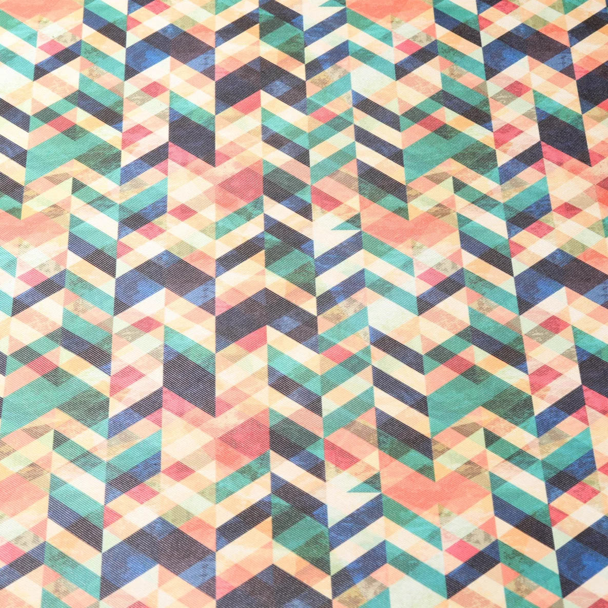 Kunstleder Zickzack Gelb Grün