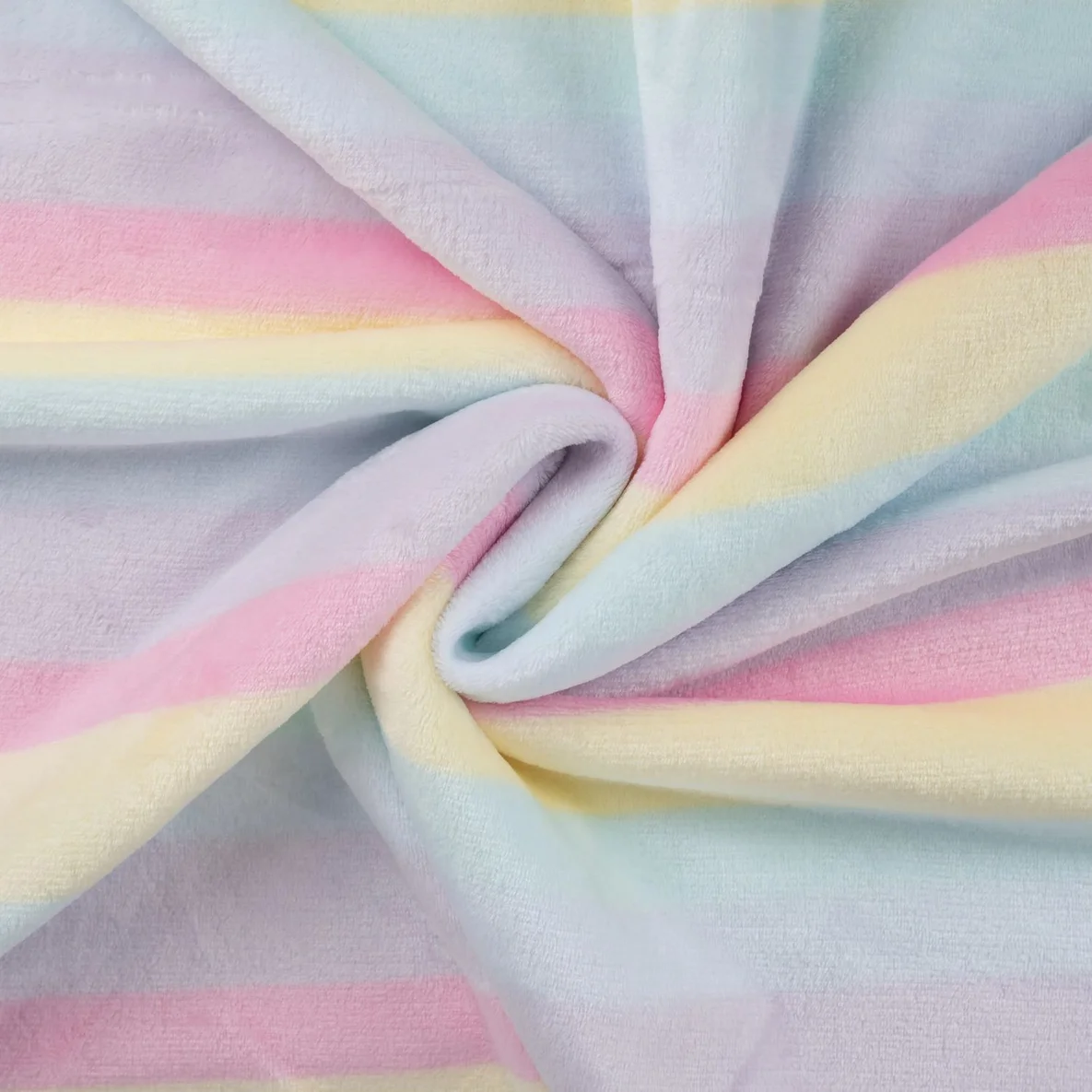Kuschelfleece Doubleface Streifen Pastell