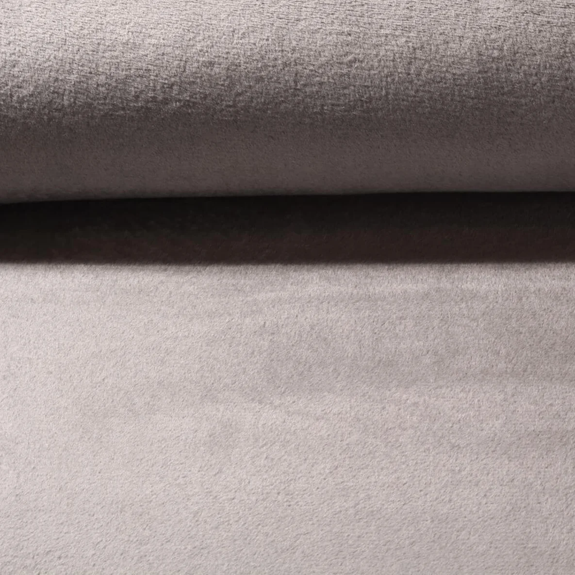 Kuschelfleece Uni Mausgrau