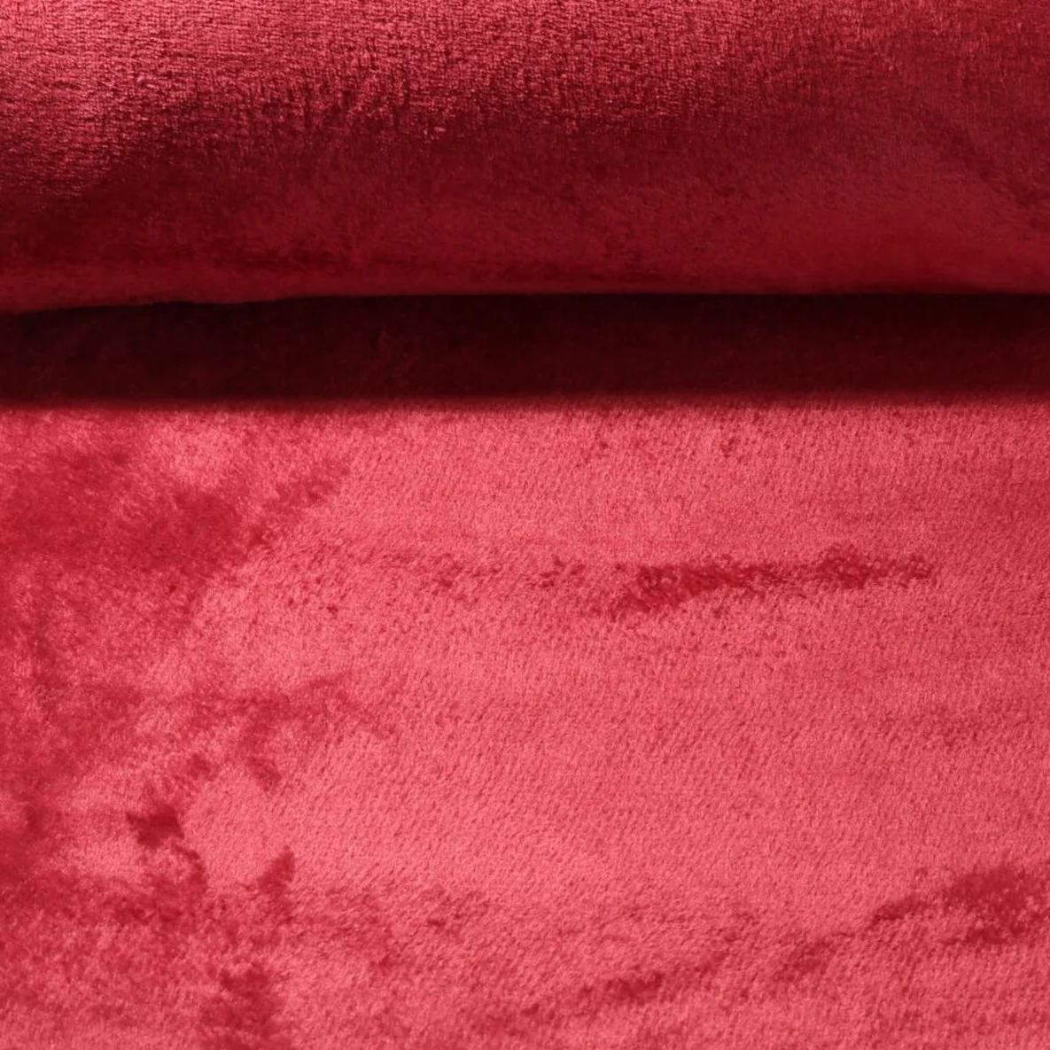 Kuschelfleece Uni Rot