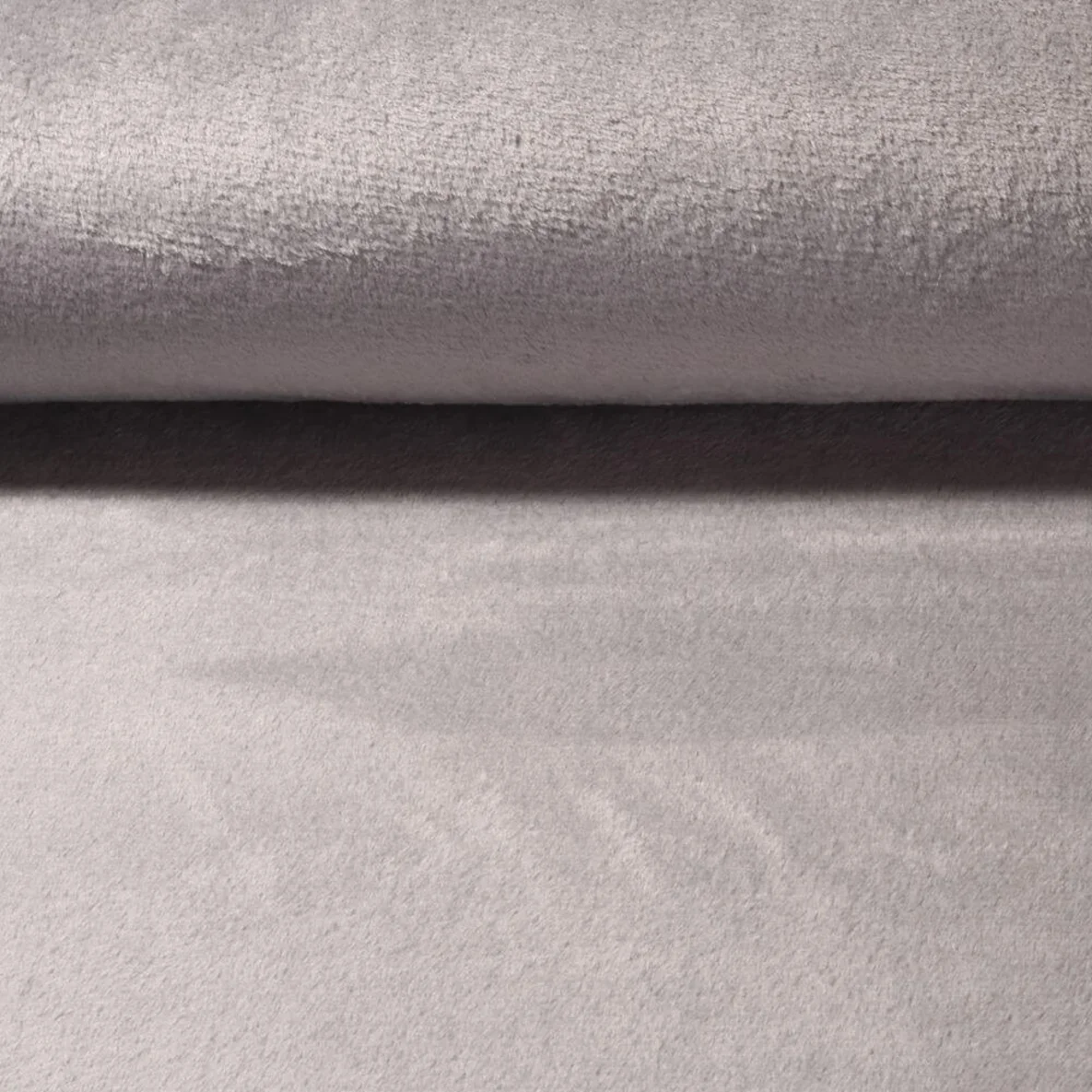 Kuschelfleece Uni Silbergrau