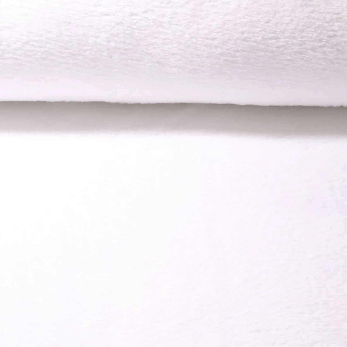 Kuschelfleece Uni Weiß