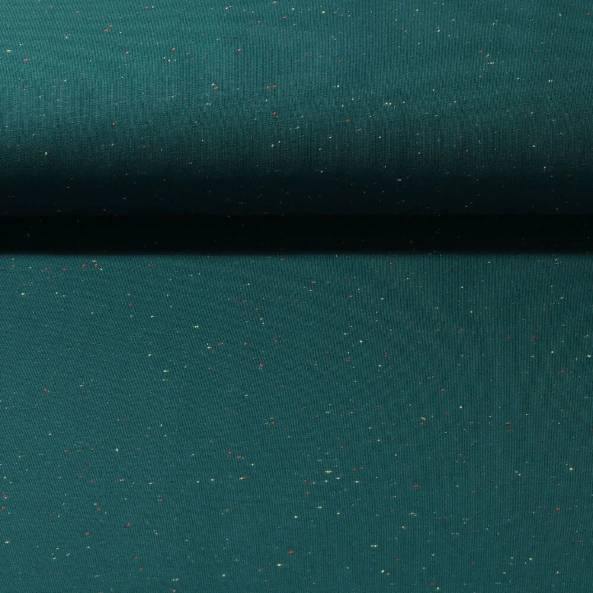 Kuschelsweat Konfetti Pünktchen Flaschengrün