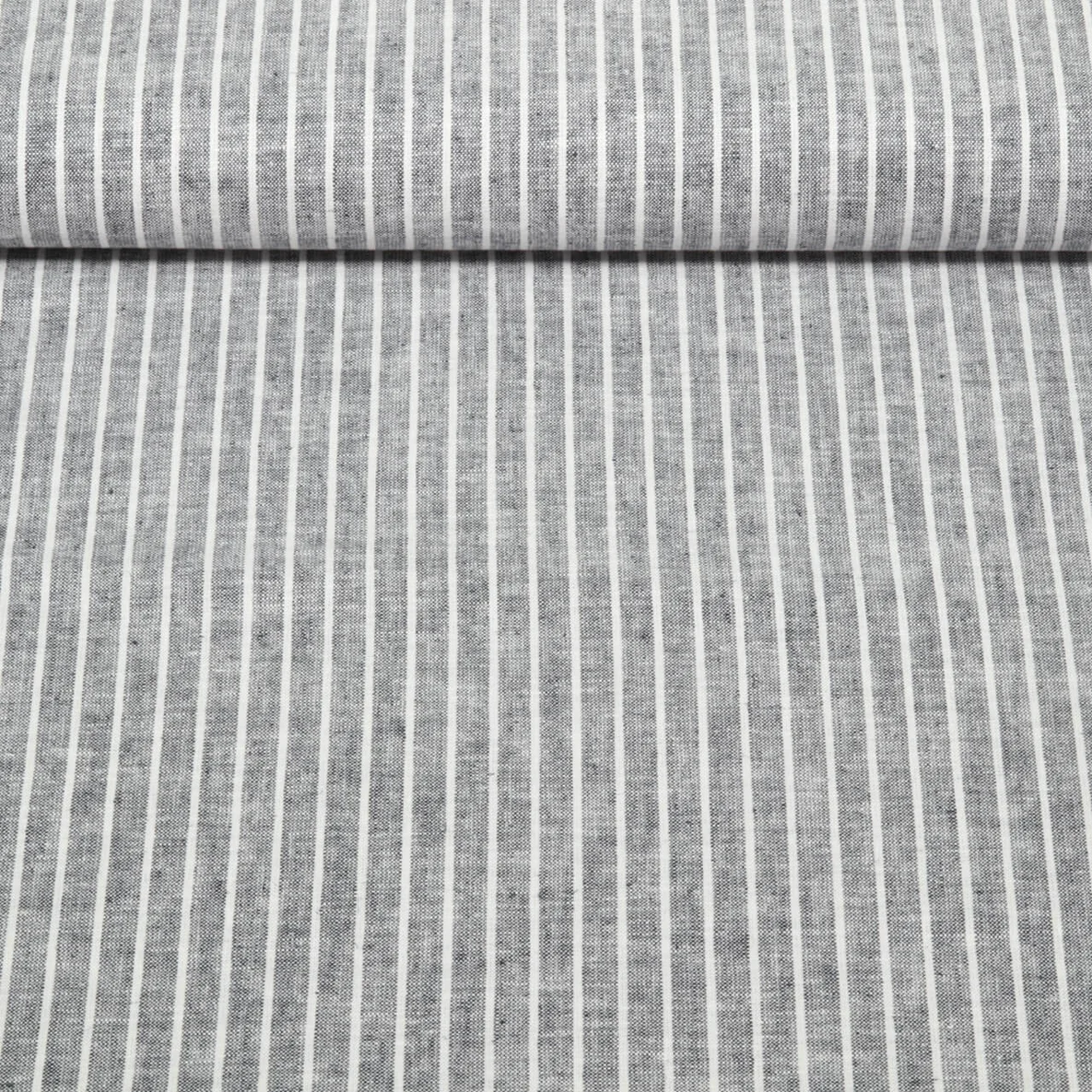 Leinen Cotton Streifen Dunkelblau