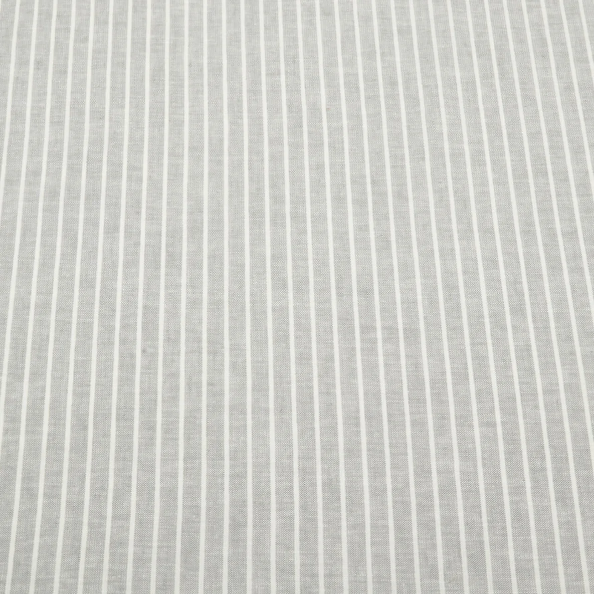 Leinen Cotton Streifen Hellgrau