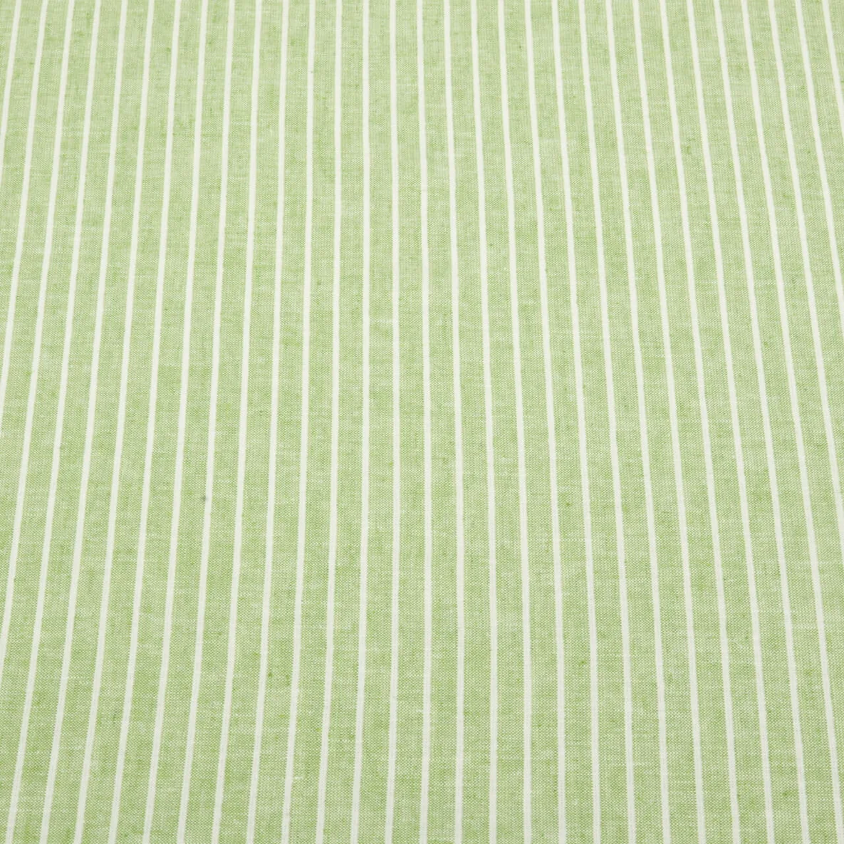 Leinen Cotton Streifen Hellgrün
