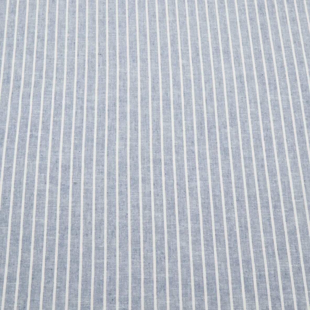 Leinen Cotton Streifen Jeansblau