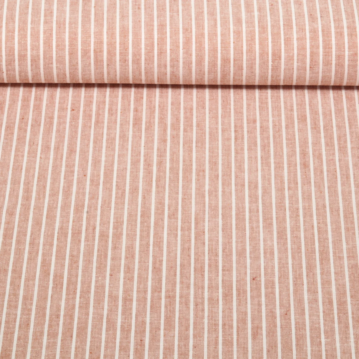 Leinen Cotton Streifen Rose