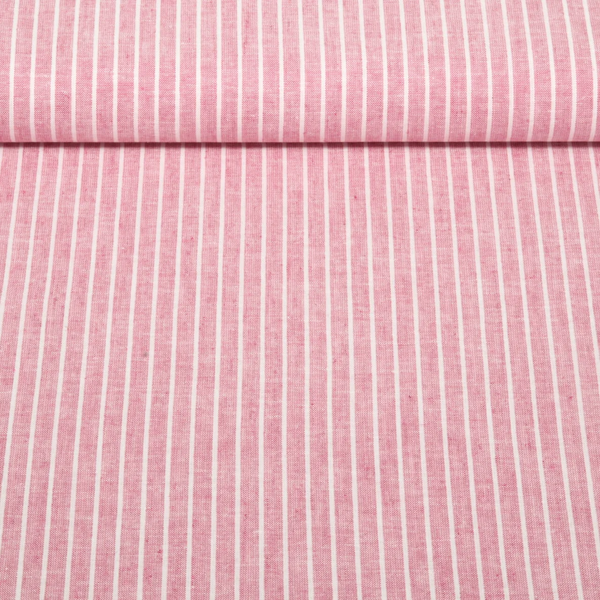 Leinen Cotton Streifen Rot