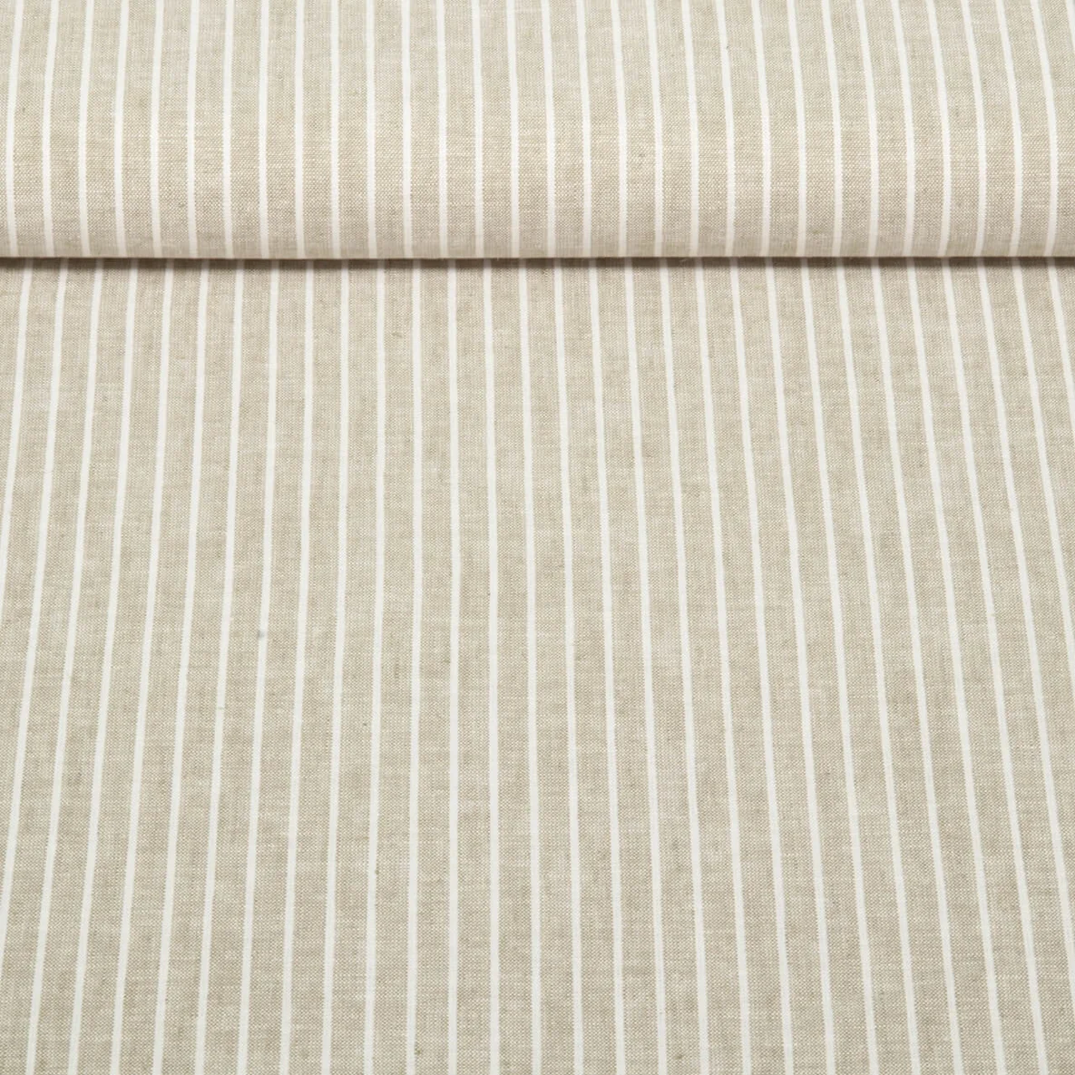Leinen Cotton Streifen Sand