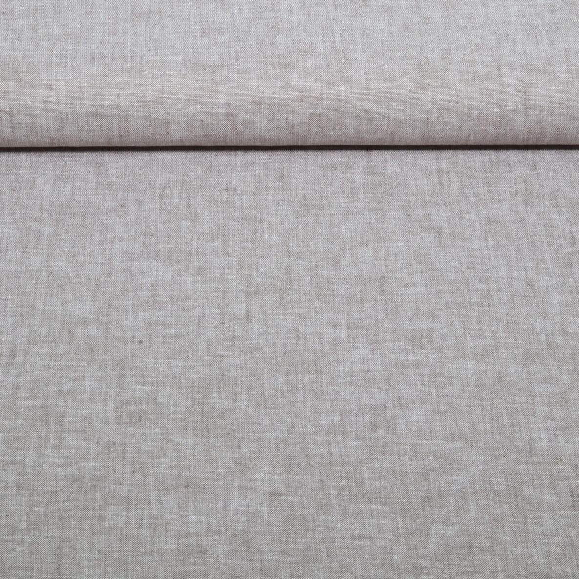 Leinen Cotton Uni Taupe