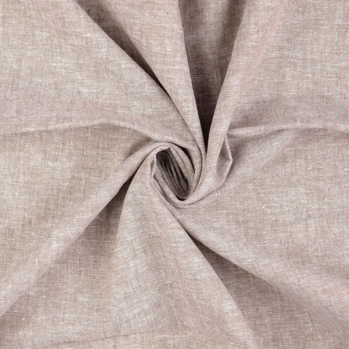 Leinen Cotton Uni Taupe
