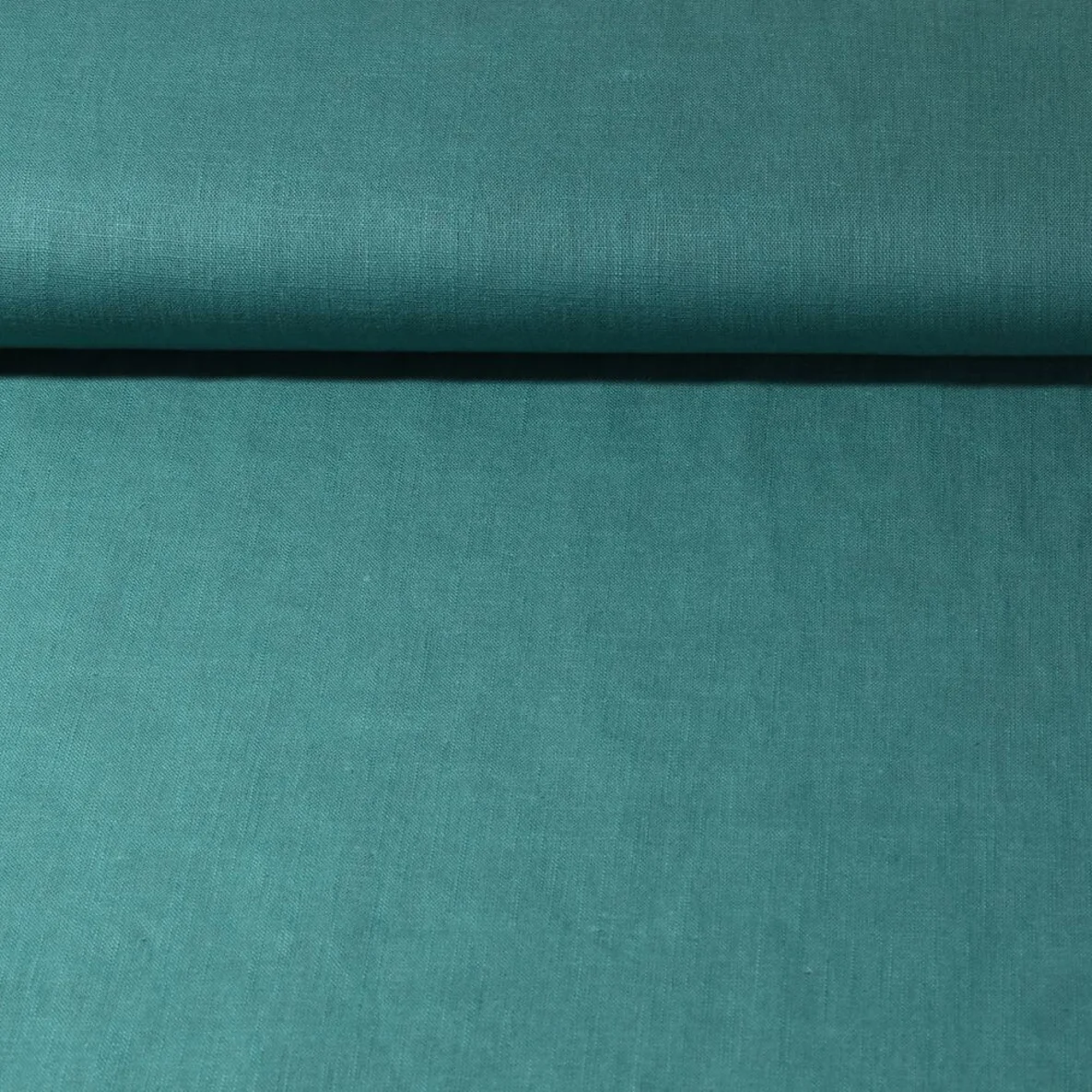 Leinenstoff "Lucy" Petrol Grün