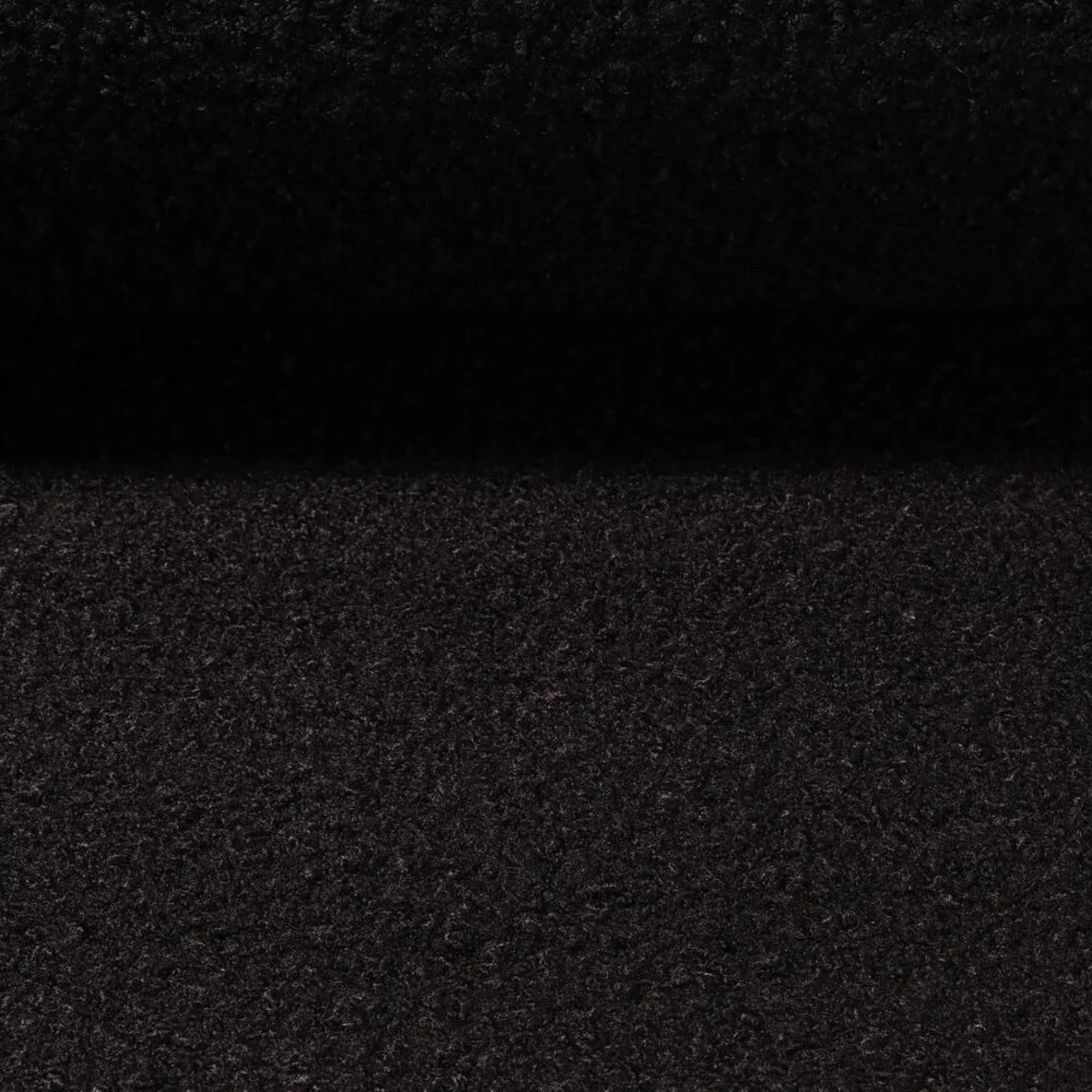 Mantelstoff Bouclé Uni Schwarz