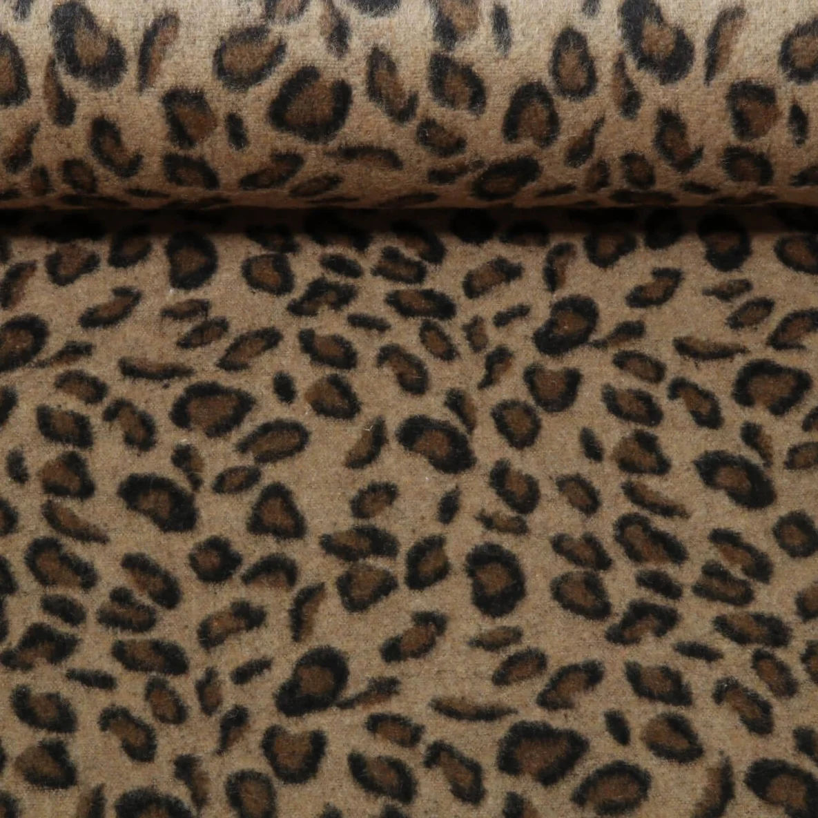 Mantelstoff Leo Toffee Braun