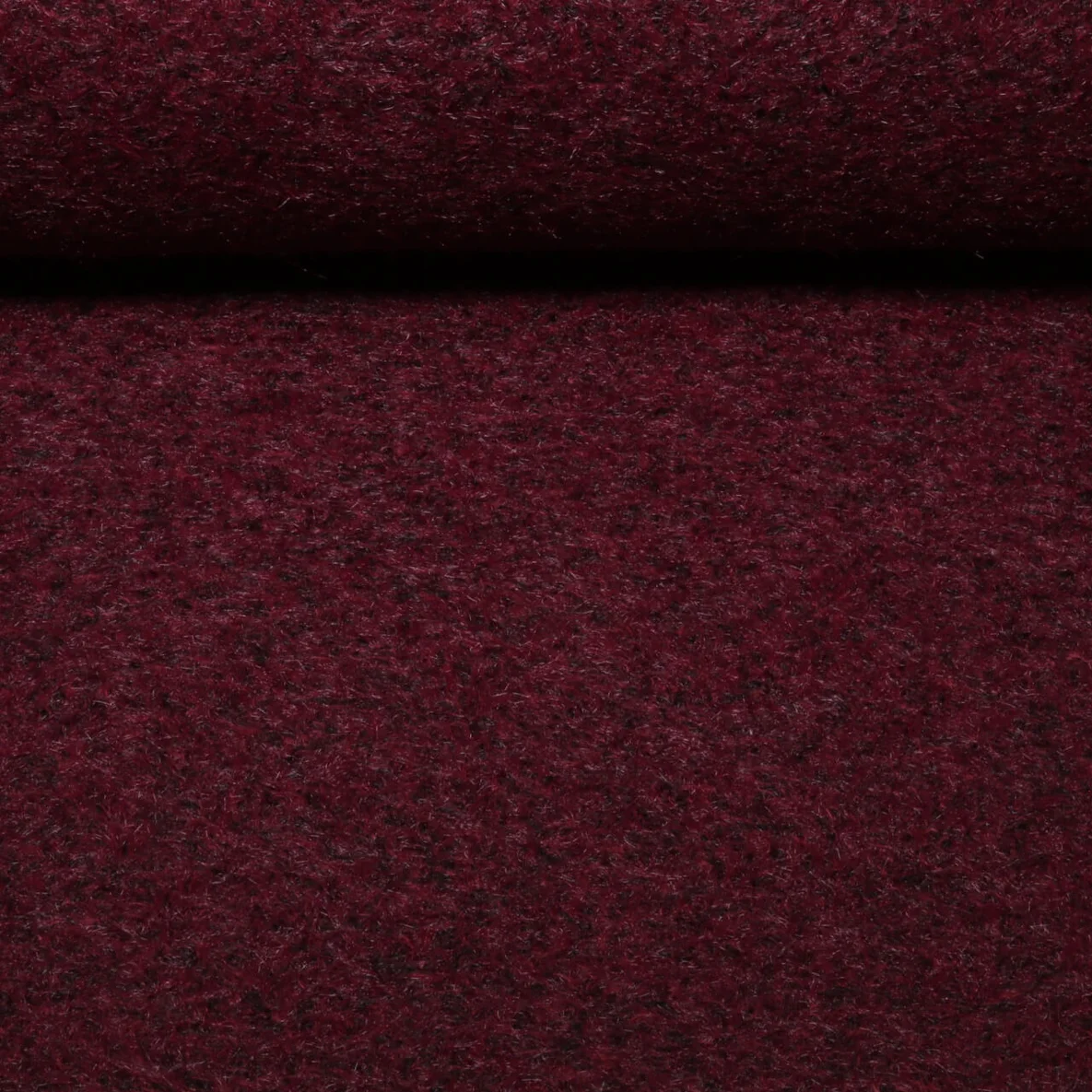 Mantelstoff Woll Boucle Weinrot