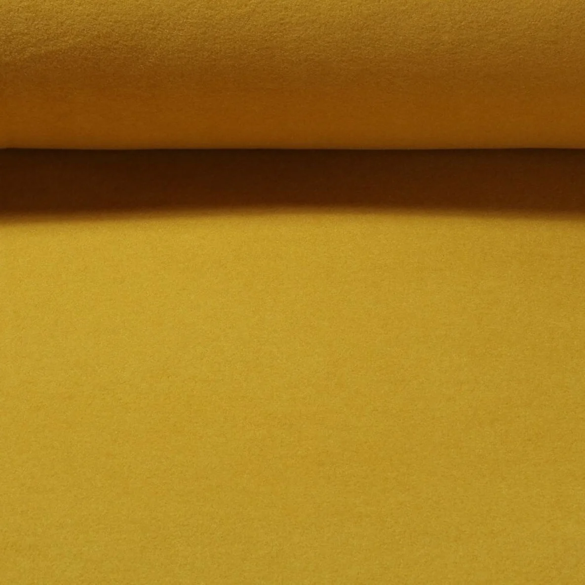 Mantelstoff Wool Touch Uni Ockergelb