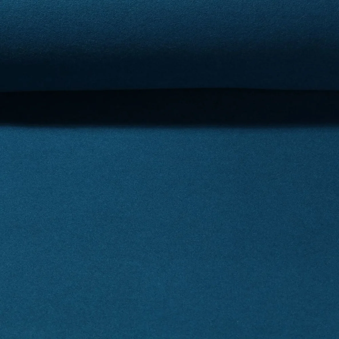 Mantelstoff Wool Touch Uni Petrol