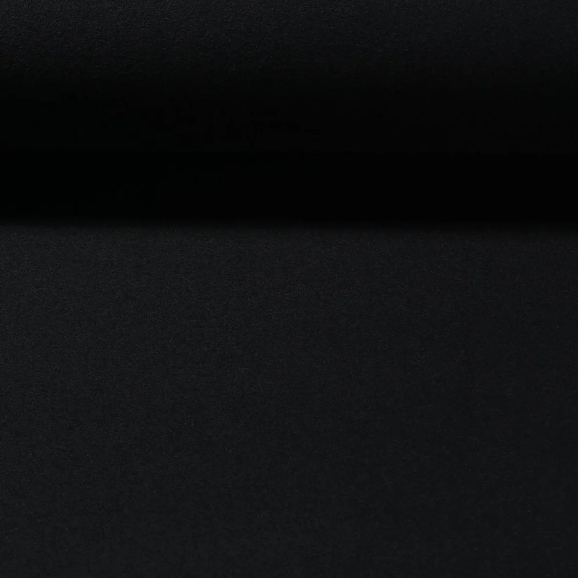 Mantelstoff Wool Touch Uni Schwarz