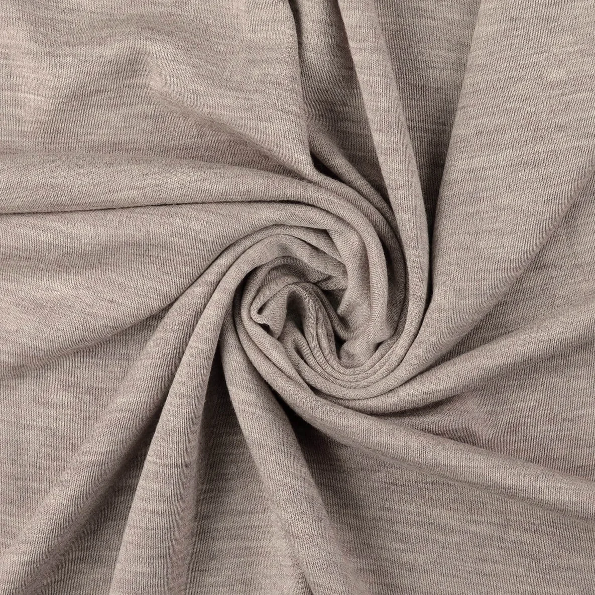 Merino Strickjersey Mulesingfrei Beige Melange