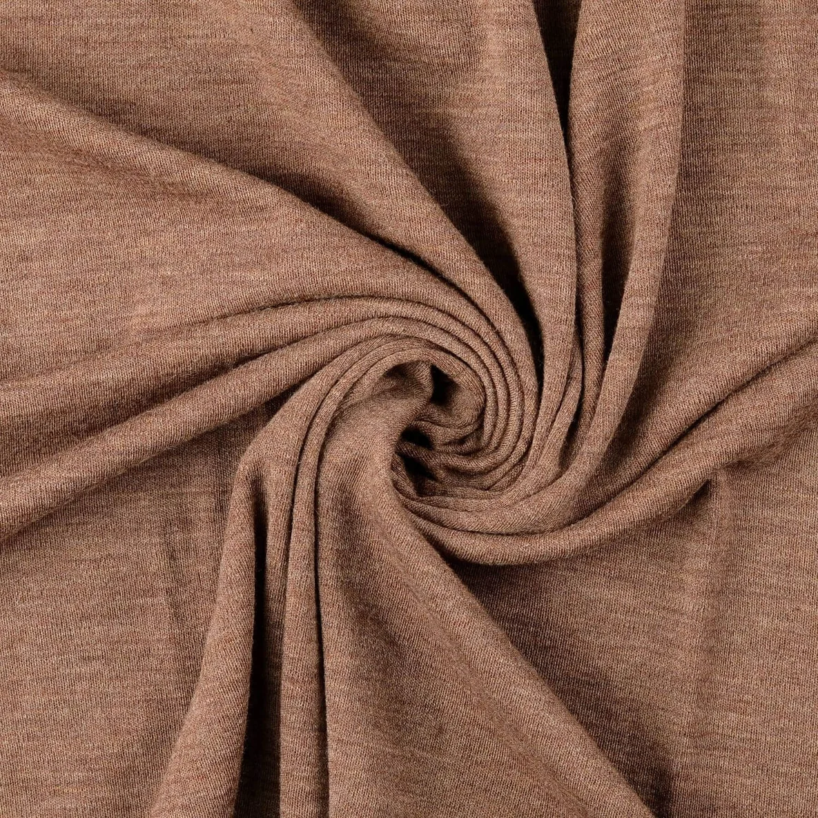 Merino Strickjersey Mulesingfrei Braun Melange