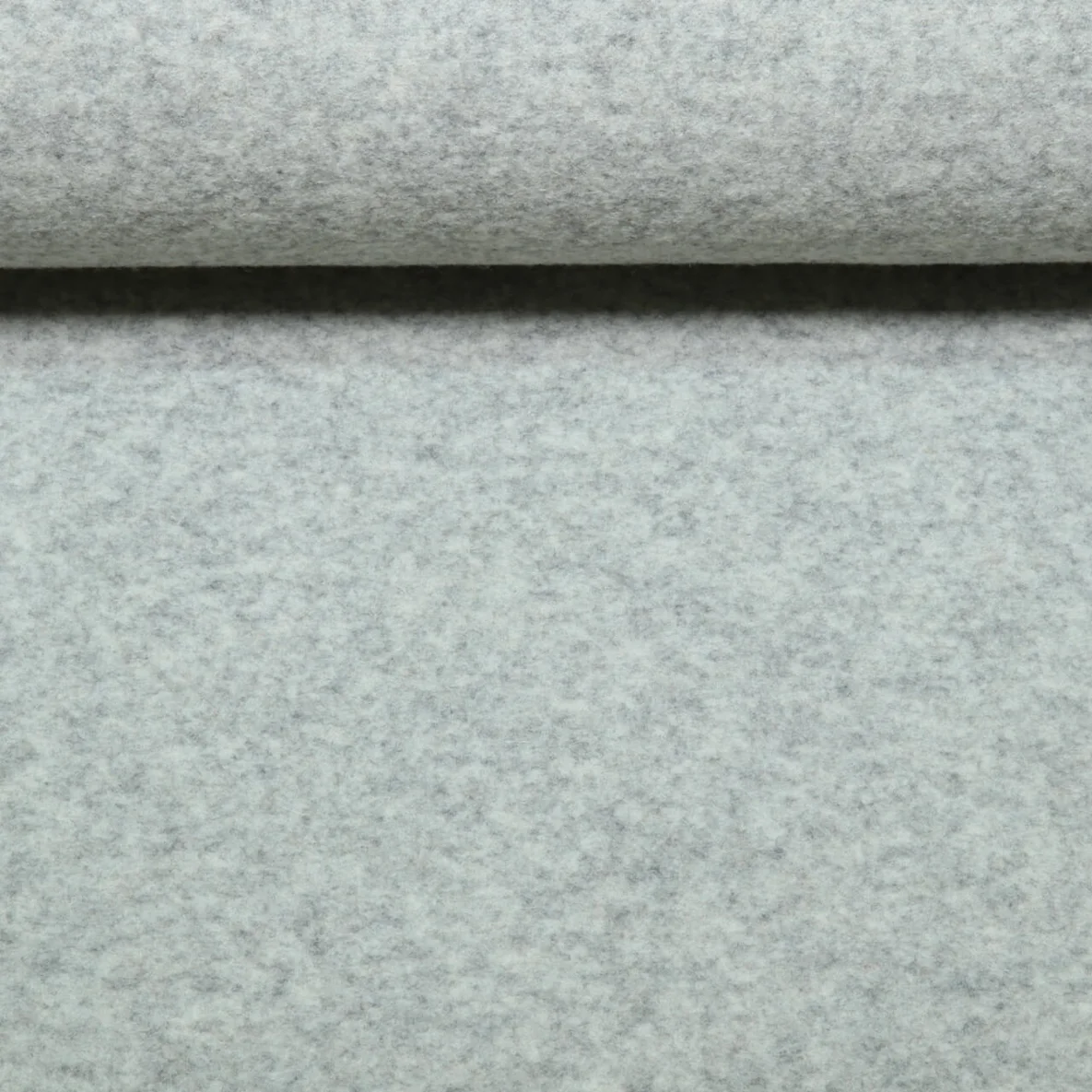 Merino Wollfleece Mulesingfrei Uni Hellgrau Melange