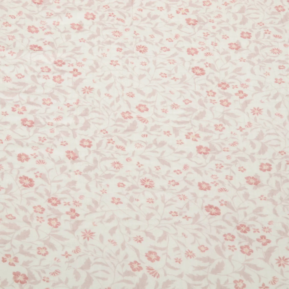 Musselin Extrabreit Blumen Ecru Altrosa 