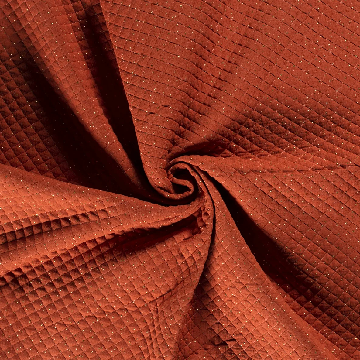 Musselin Stepper goldene Punkte Blutorange