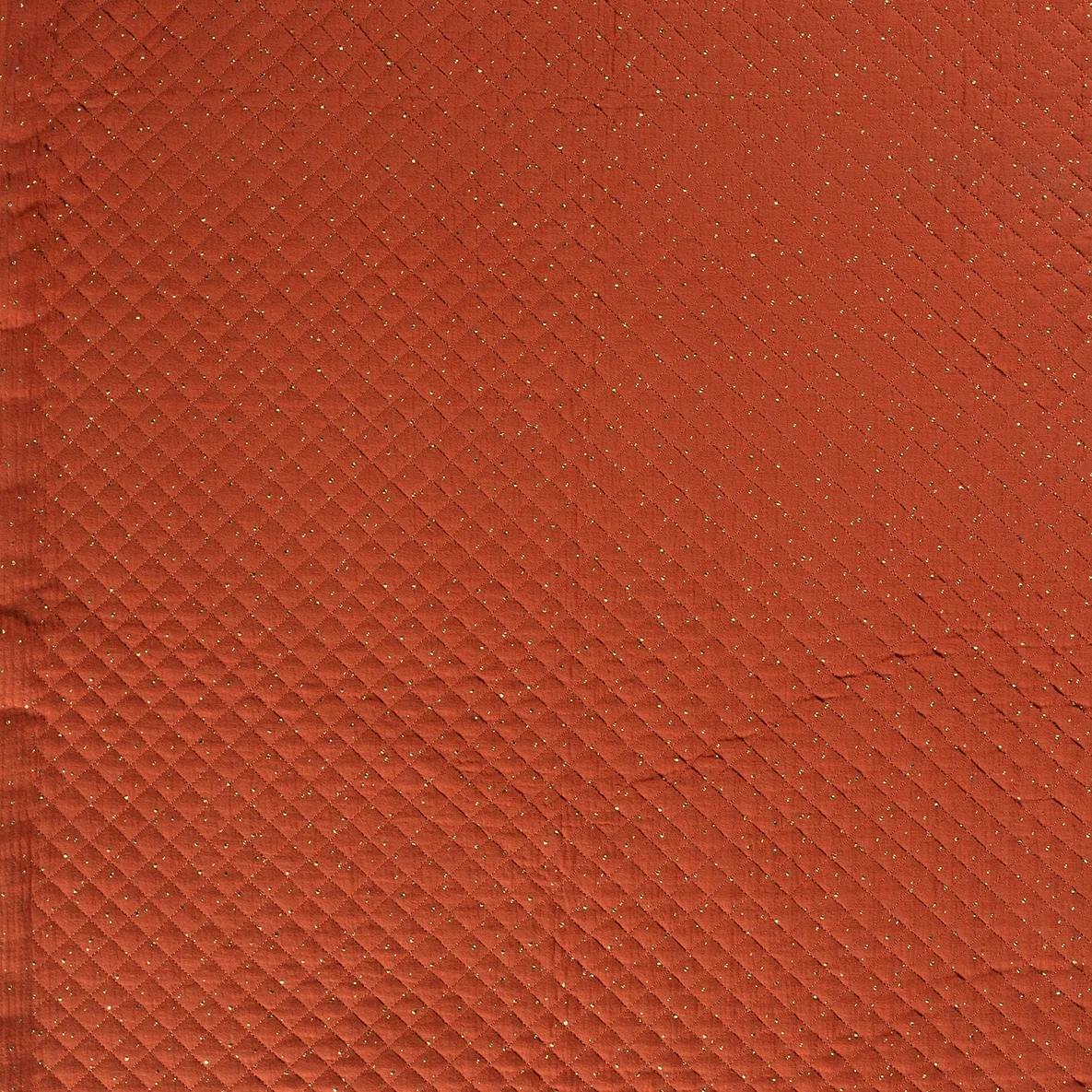 Musselin Stepper goldene Punkte Blutorange