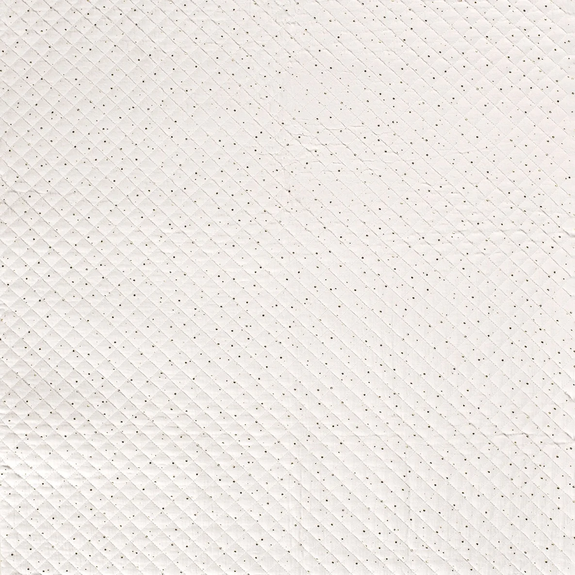 Musselin Stepper goldene Punkte Creme