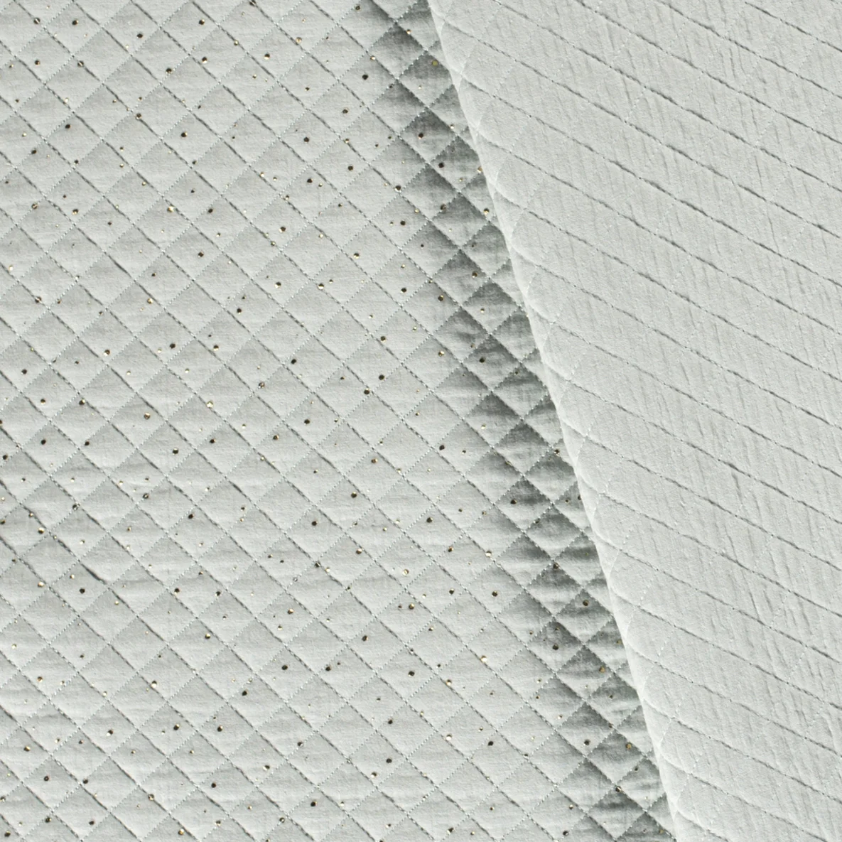 Musselin Stepper goldene Punkte Hellmint