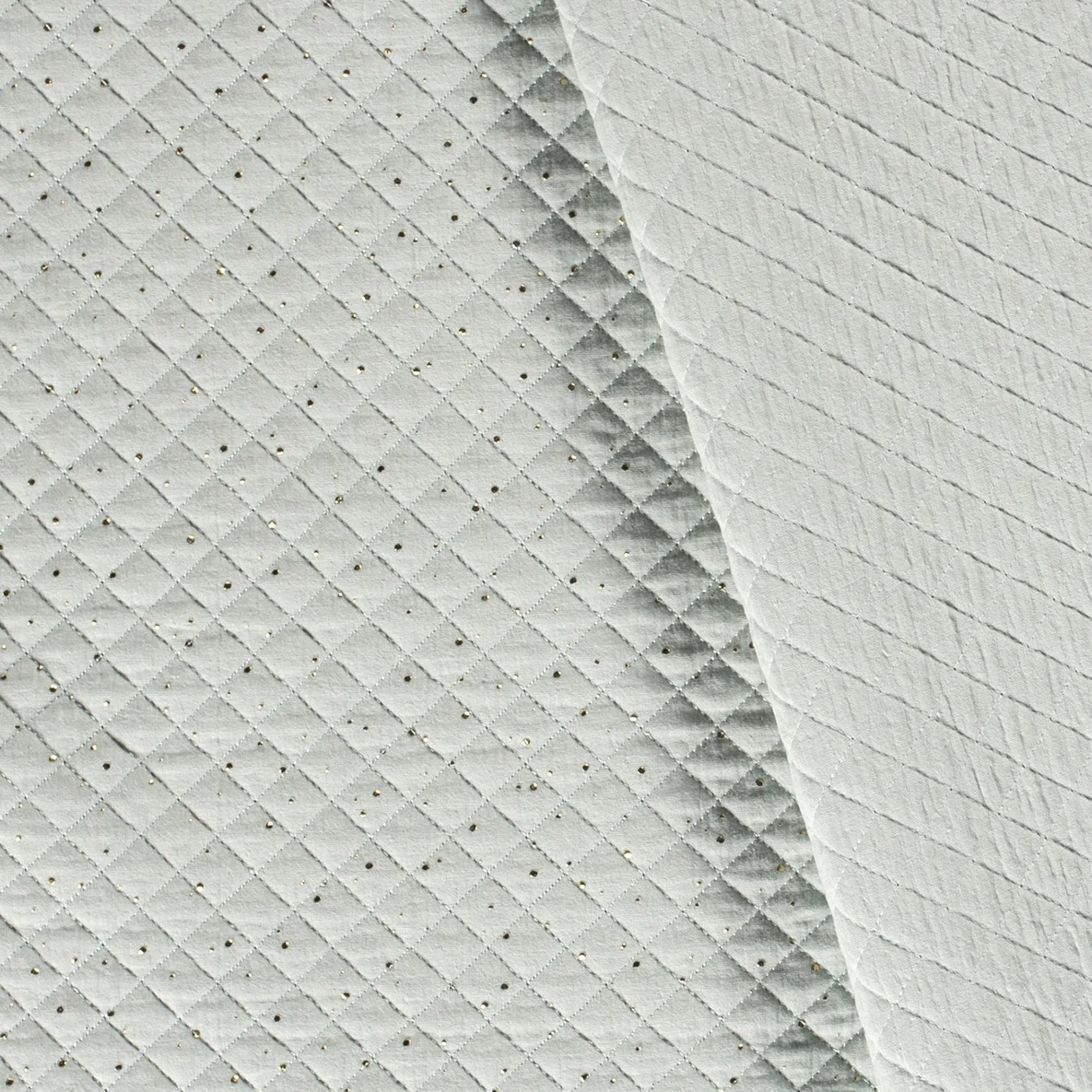 Musselin Stepper goldene Punkte Hellmint