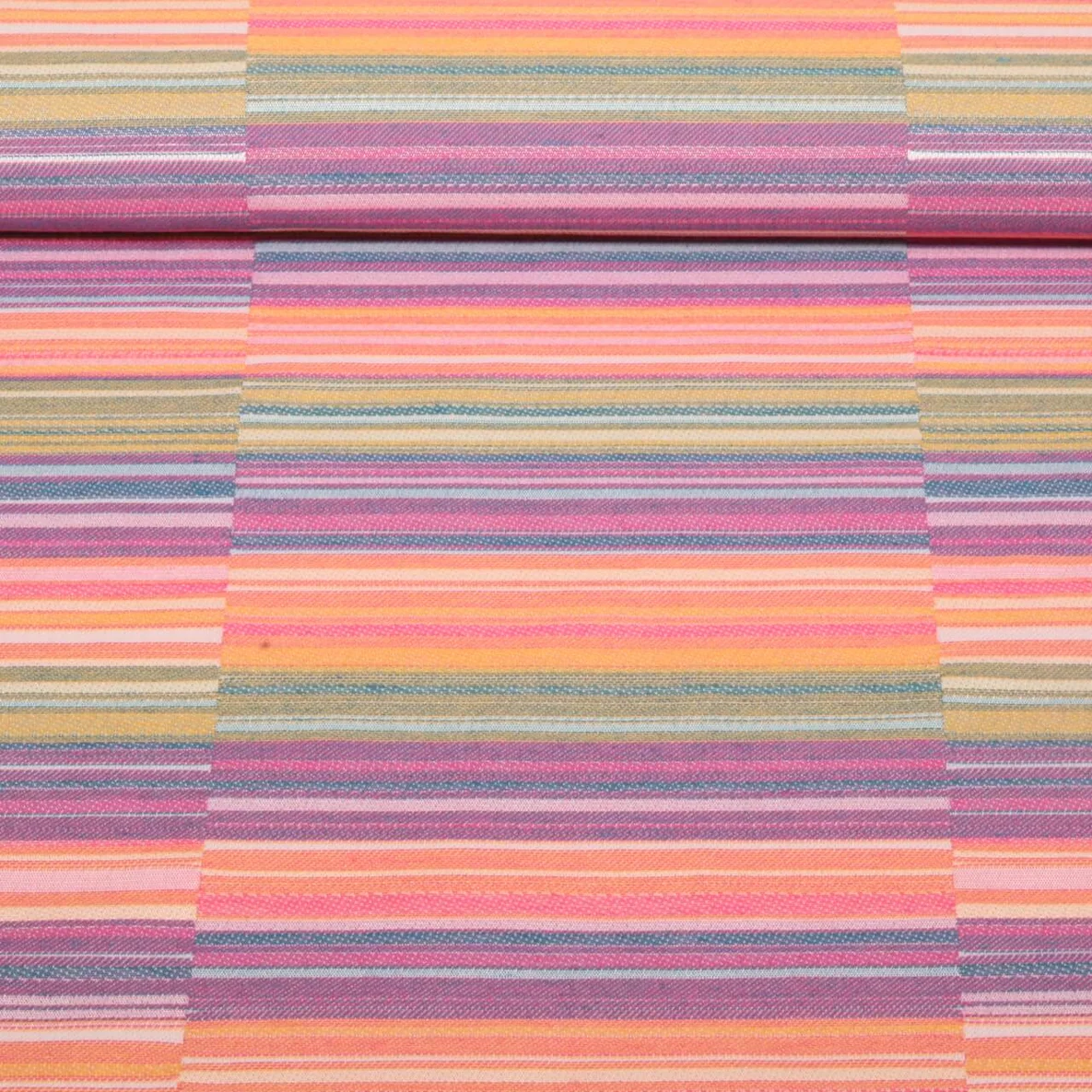 Nachhaltiger Jacquard Canvas Streifen Design Multicolor