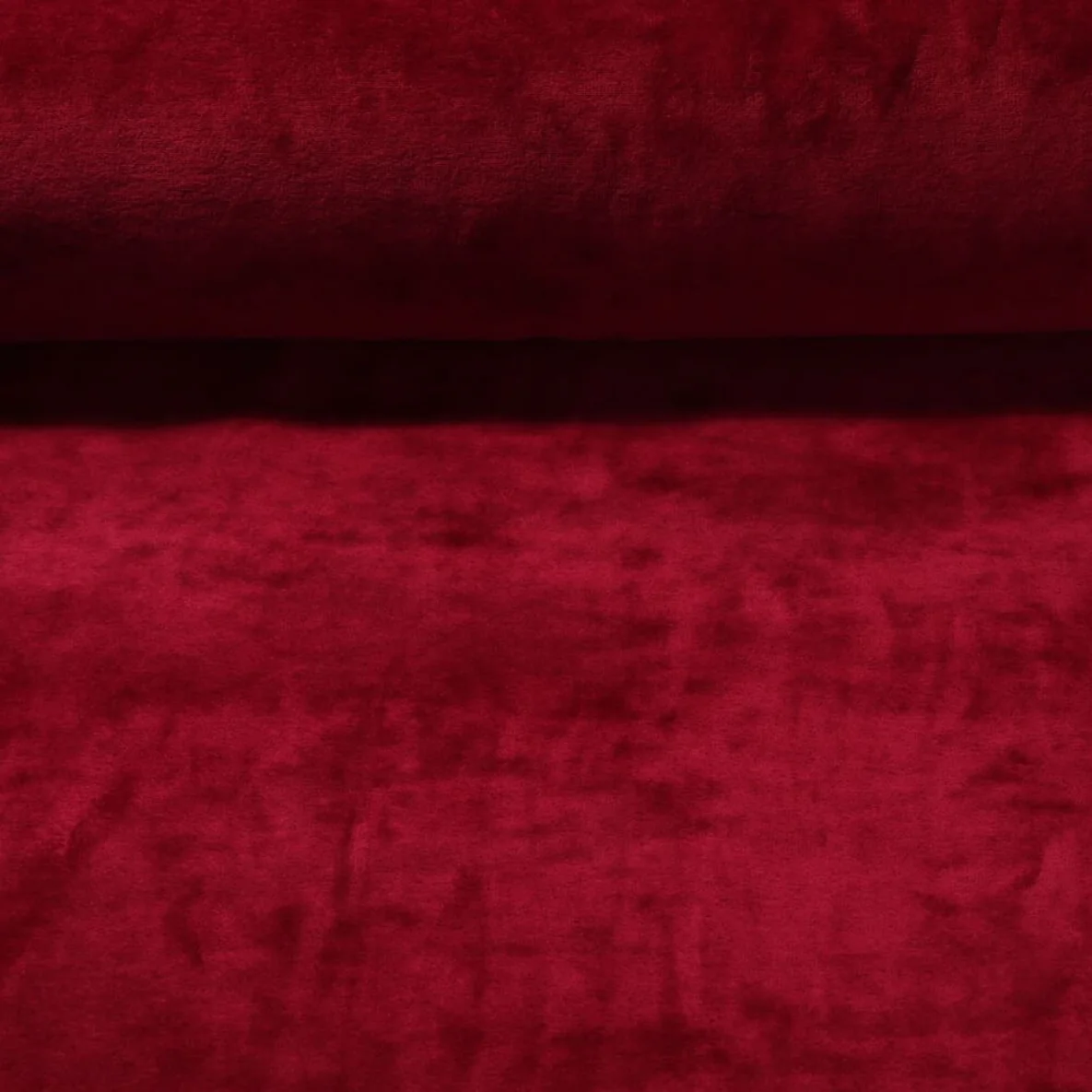 Nickistoff Velours Uni Bordeaux