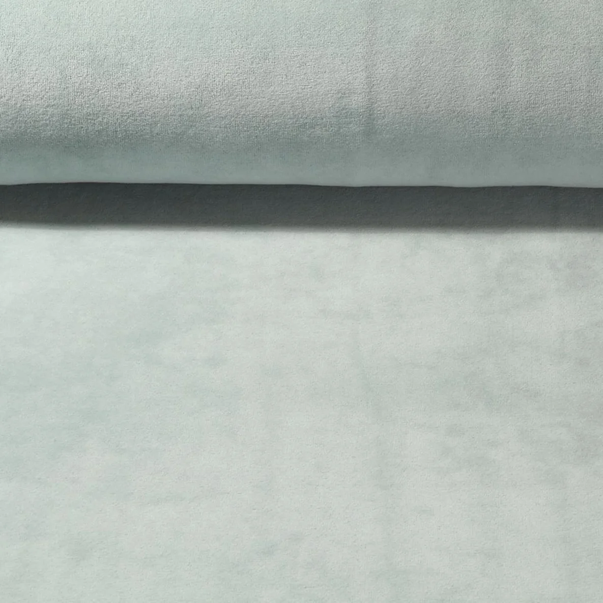 Nickistoff Velours Uni Dusty Mint