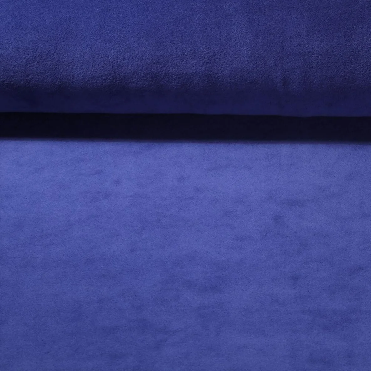 Nickistoff Velours Uni Royal Blau