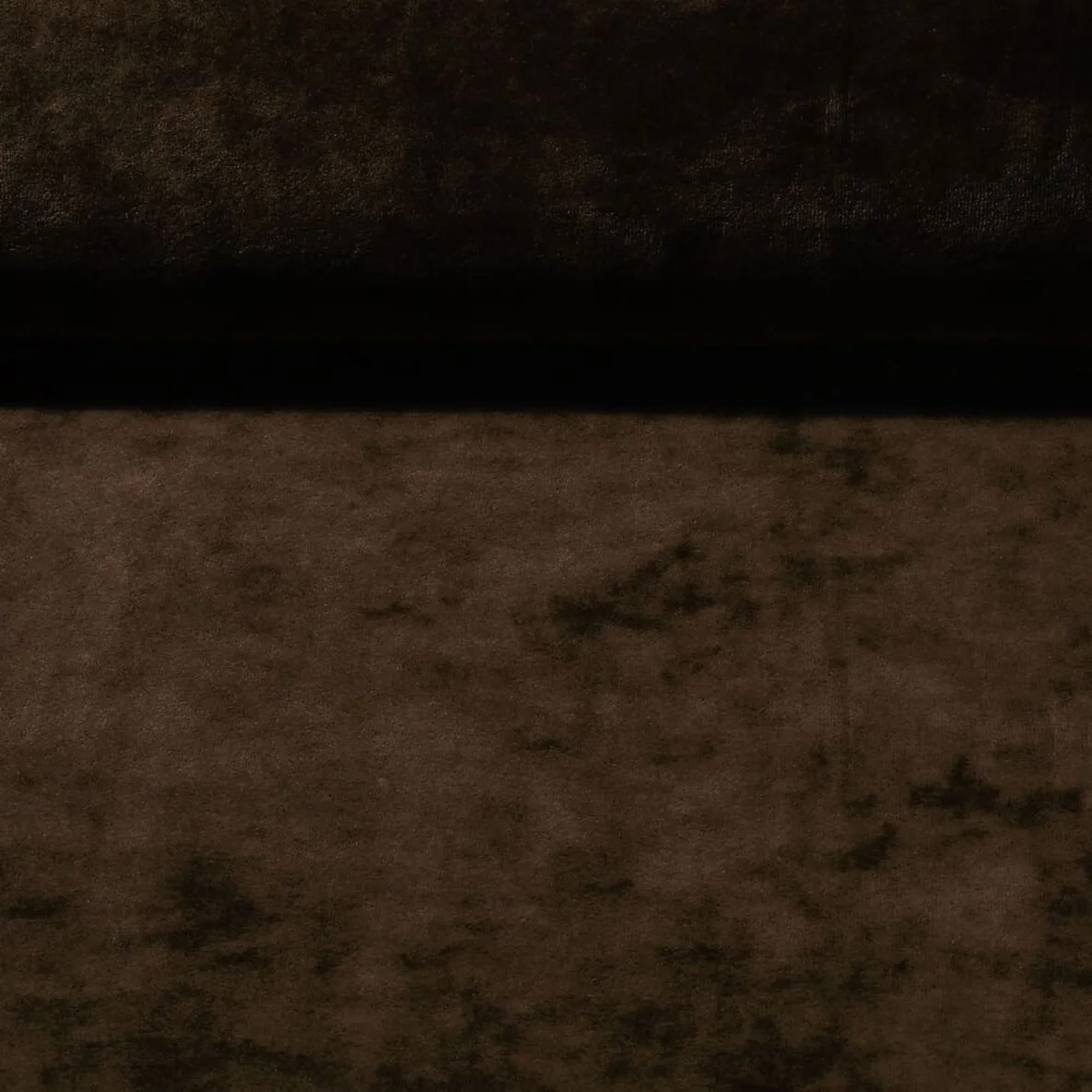 Nickistoff Velours Uni Schokobraun