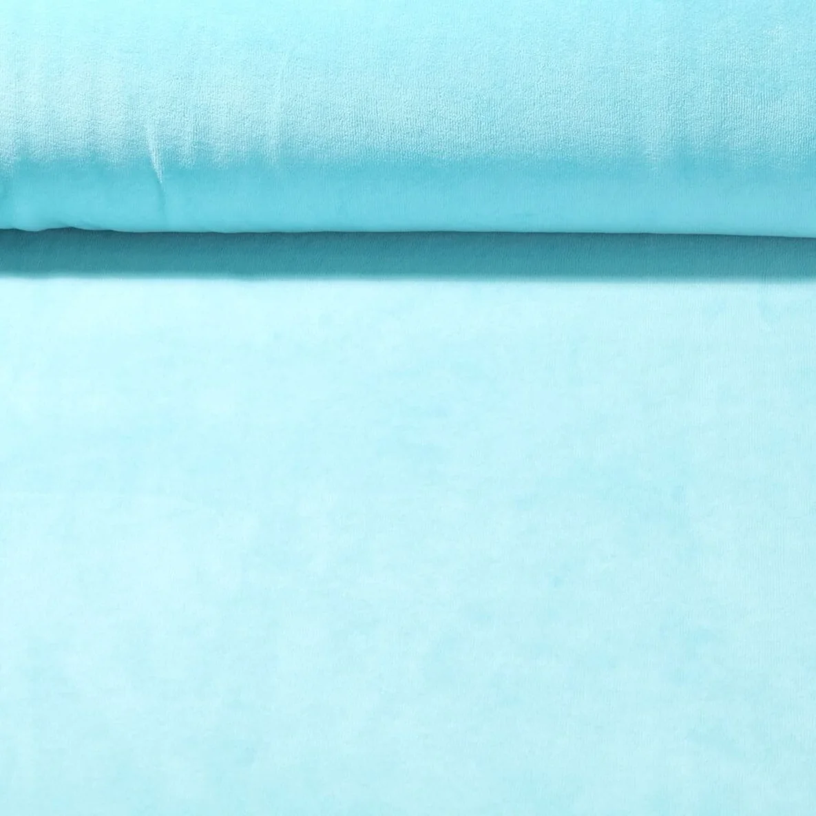 Nickistoff Velours Uni Türkis