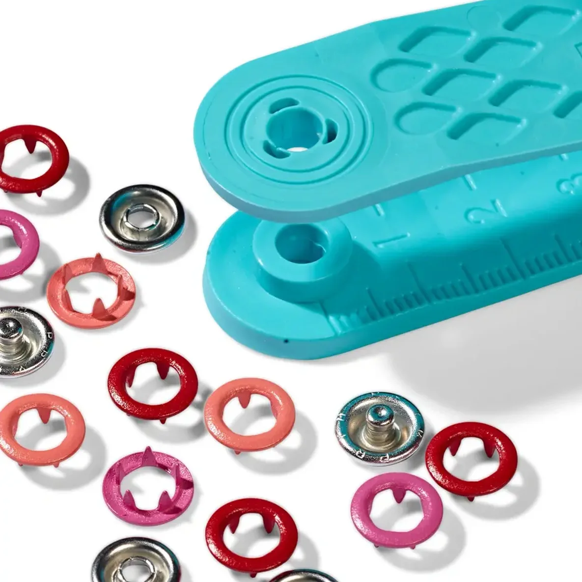 PRYM Love Jersey Druckknöpfe 8mm Farbmix Rot