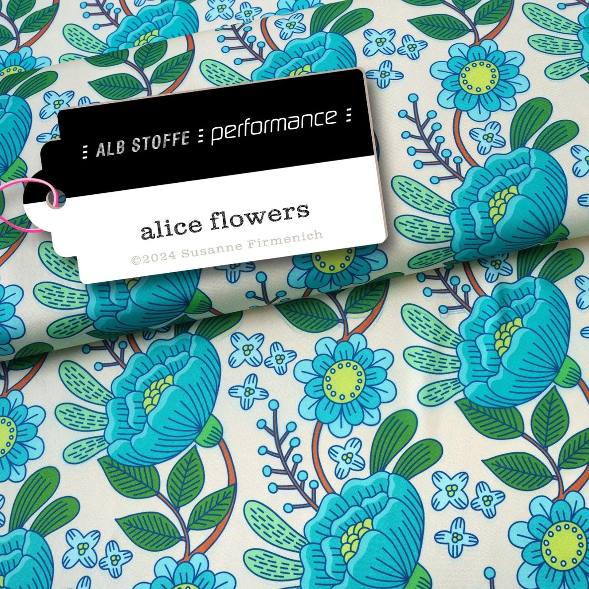 Performance Jersey "Alice Flowers" Ecru