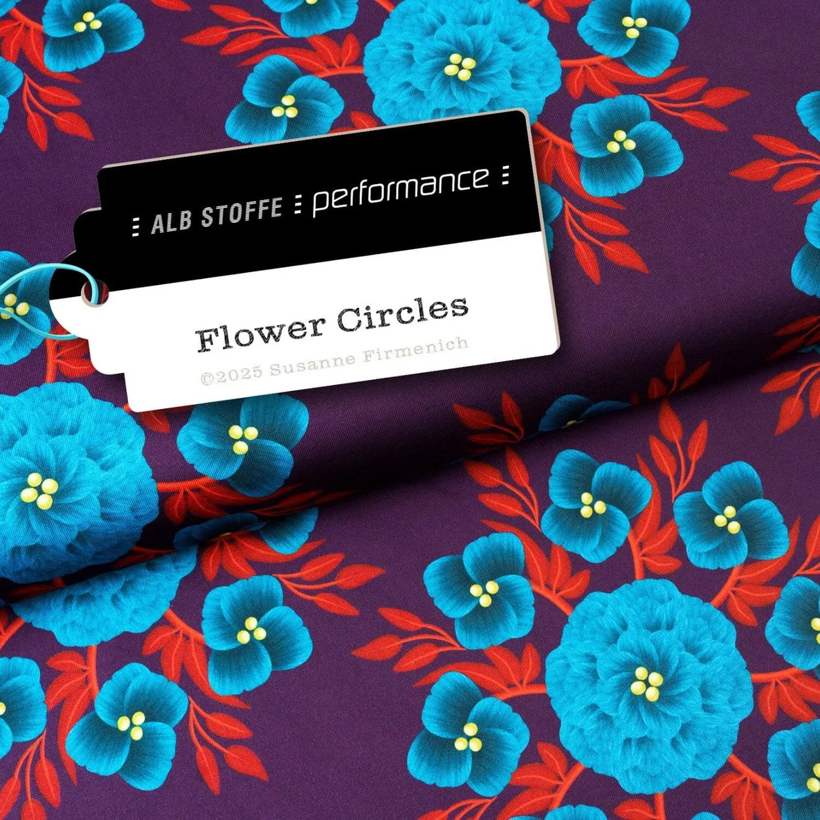 Performance Jersey "Flower Circle" Bordeaux