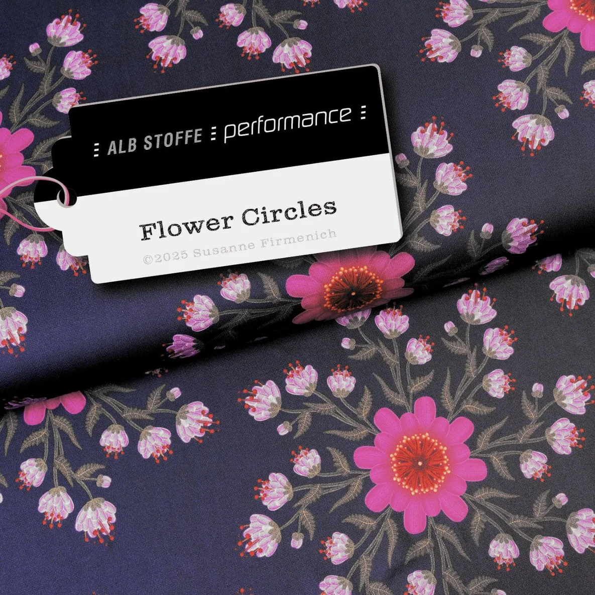Performance Jersey "Flower Circle" Lilablau