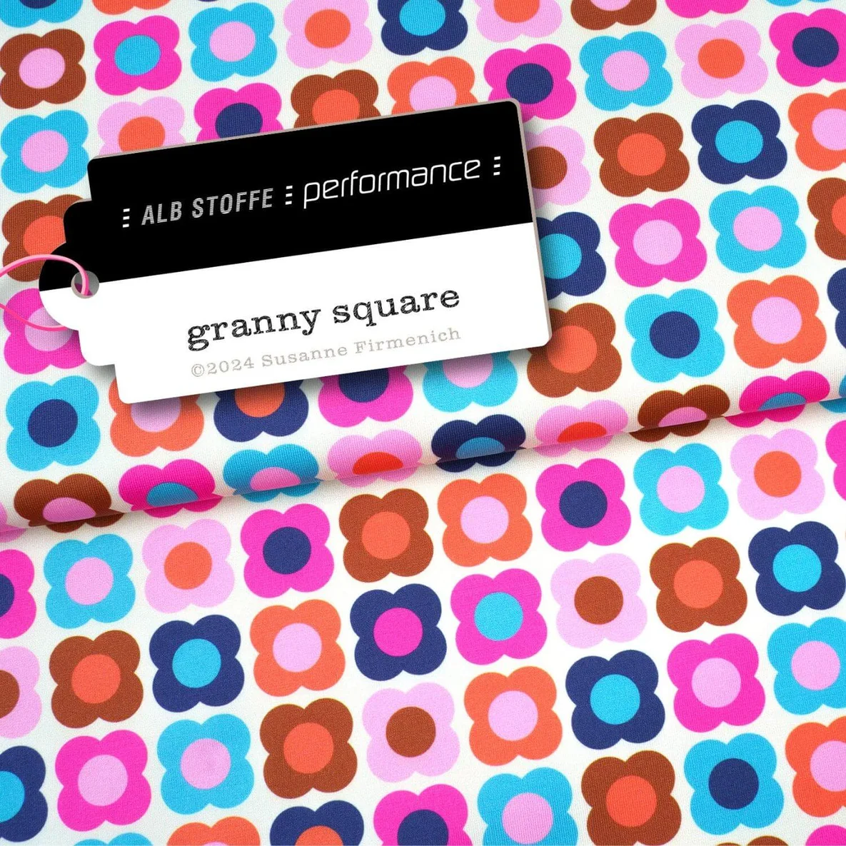 Performance Jersey "Granny Square" Weiß